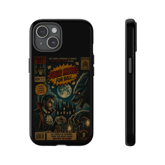 Retro Horror Comic iPhone Case — Werewolf Vintage Movie Poster Design