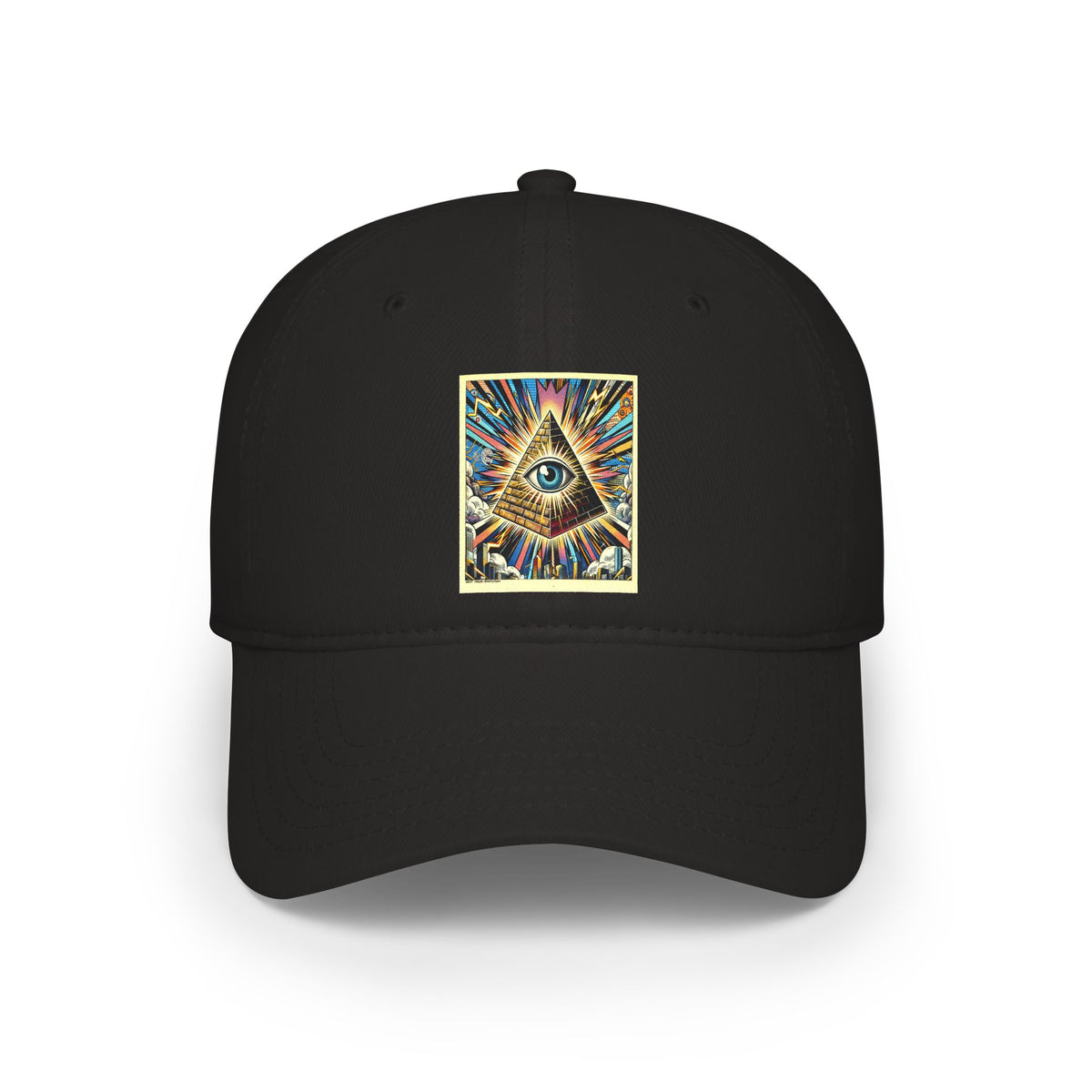 All-Seeing Eye Low Profile Baseball Cap — Mystic Pyramid Symbol Hat