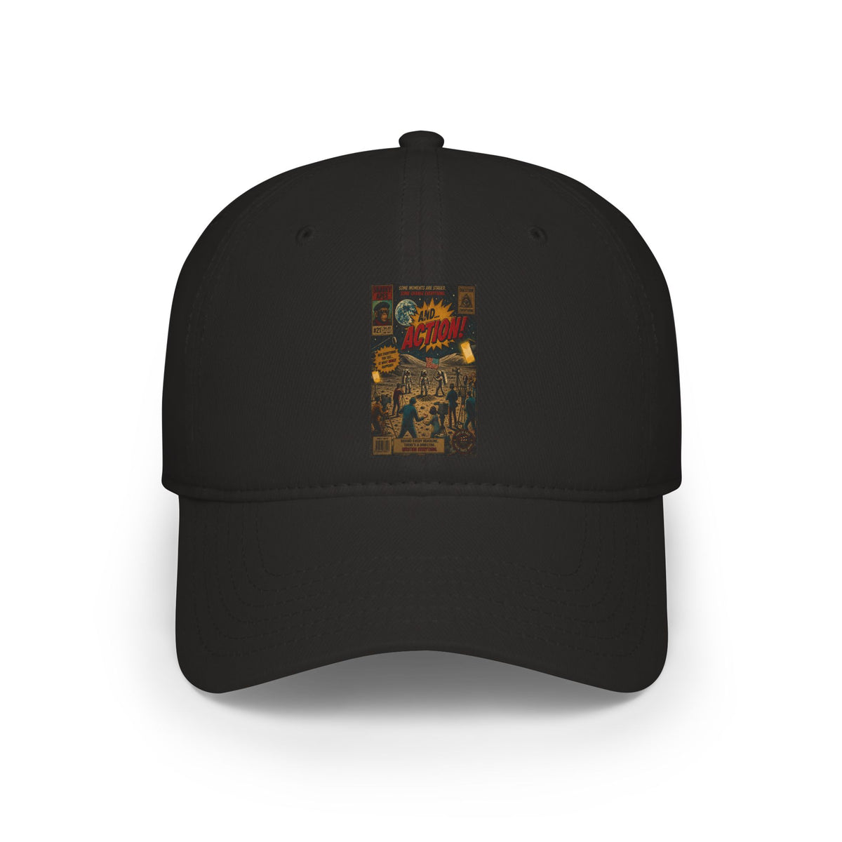 Vintage Comic Poster Baseball Cap — Retro Superhero Graphic Low-Profile Hat