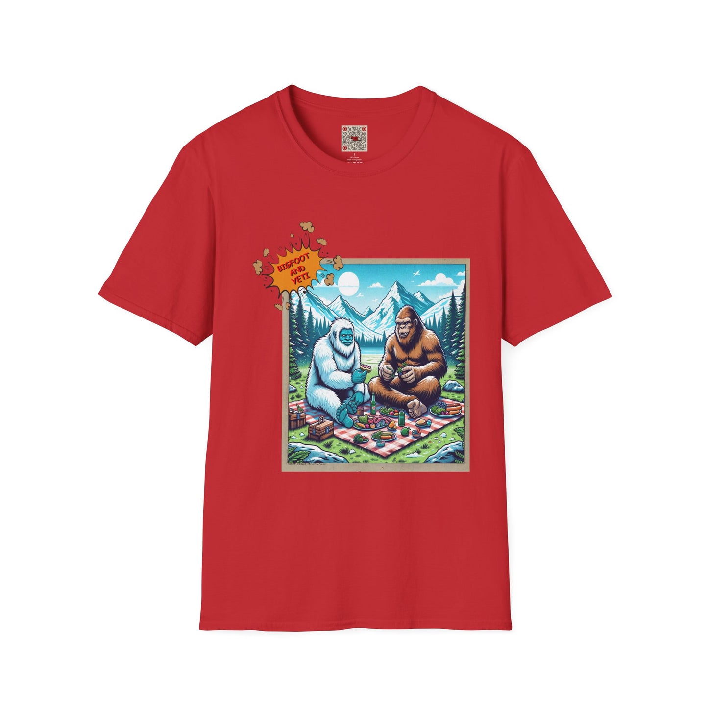 T-Shirt — "Wonderin' Wet?" Bigfoot & Yeti Picnic Graphic Tee