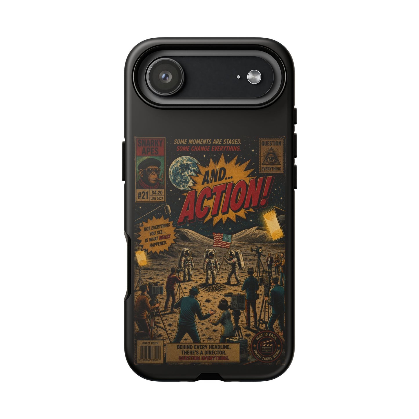 Retro Sci‑Fi 'And... Action!' Phone Case