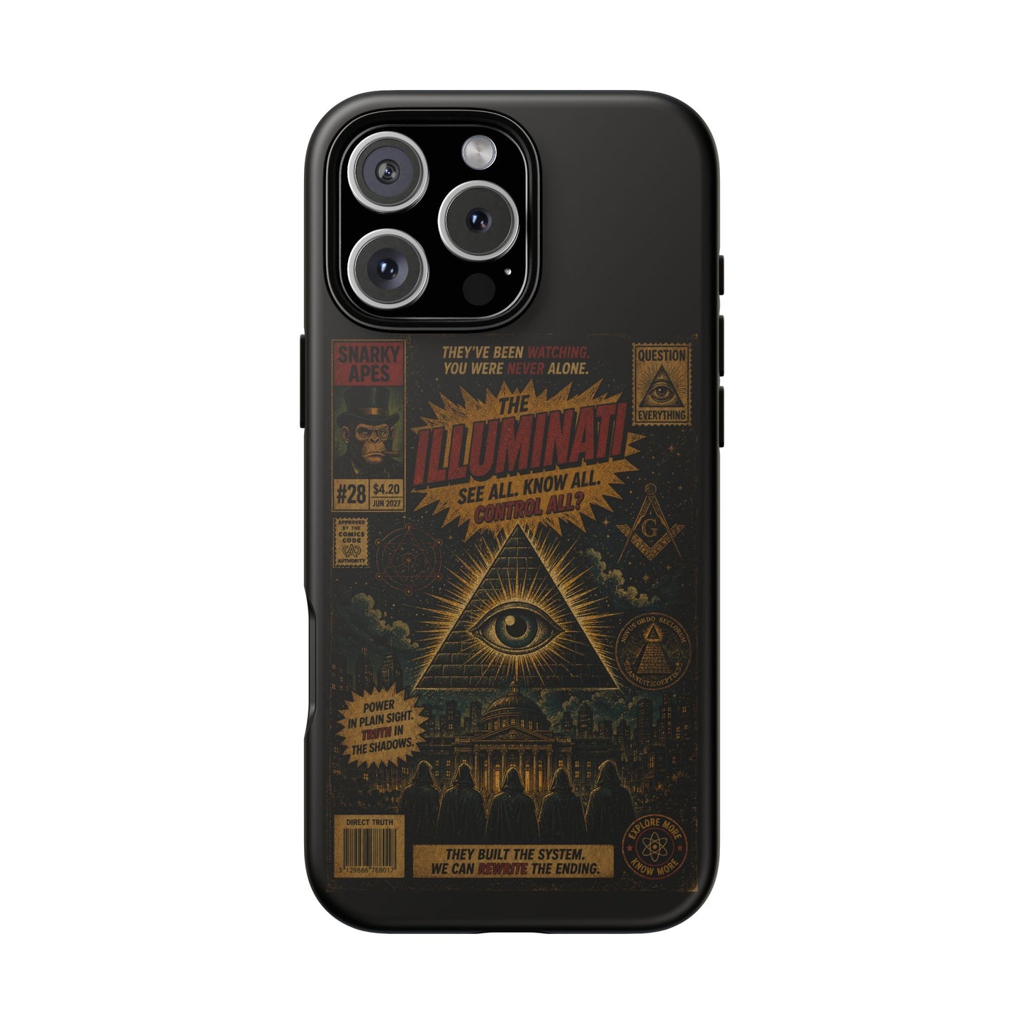 Illuminati Vintage Eye Phone Case — Occult Conspiracy Graphic iPhone Cover