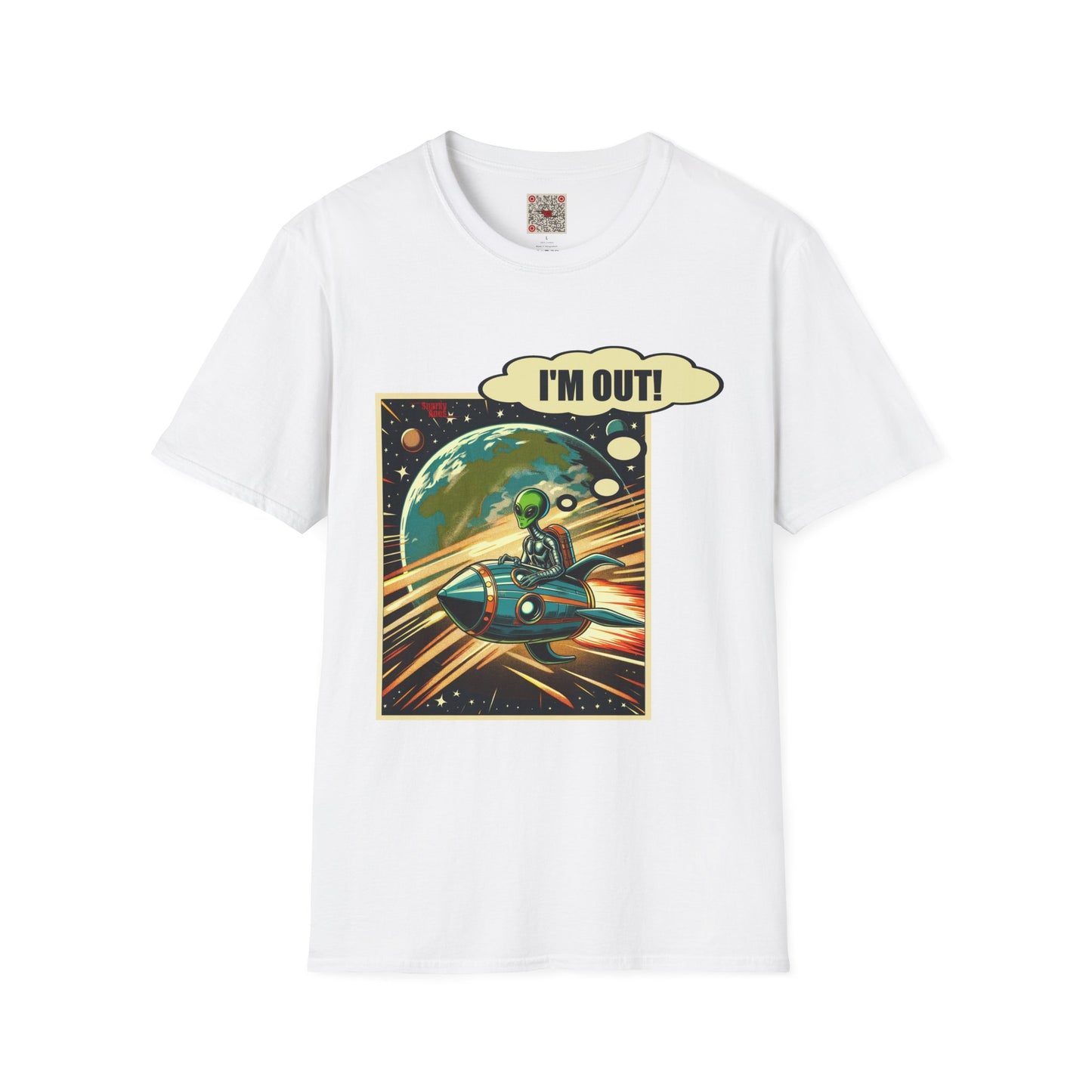 I'm Out! Alien Spaceship Graphic T-Shirt — Retro Space Comic Tee