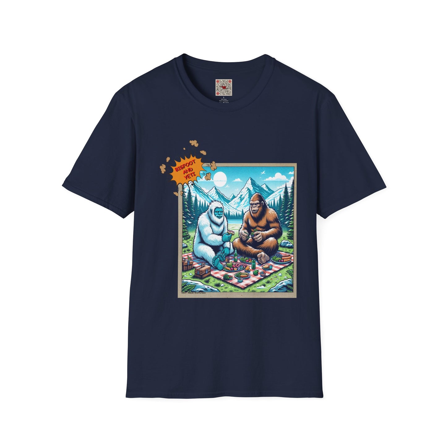 T-Shirt — "Wonderin' Wet?" Bigfoot & Yeti Picnic Graphic Tee