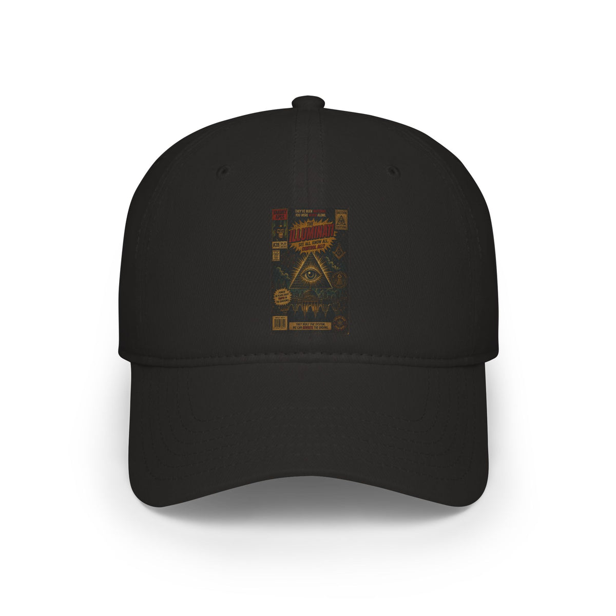 Low Profile Baseball Cap — Vintage Illuminati Poster Design