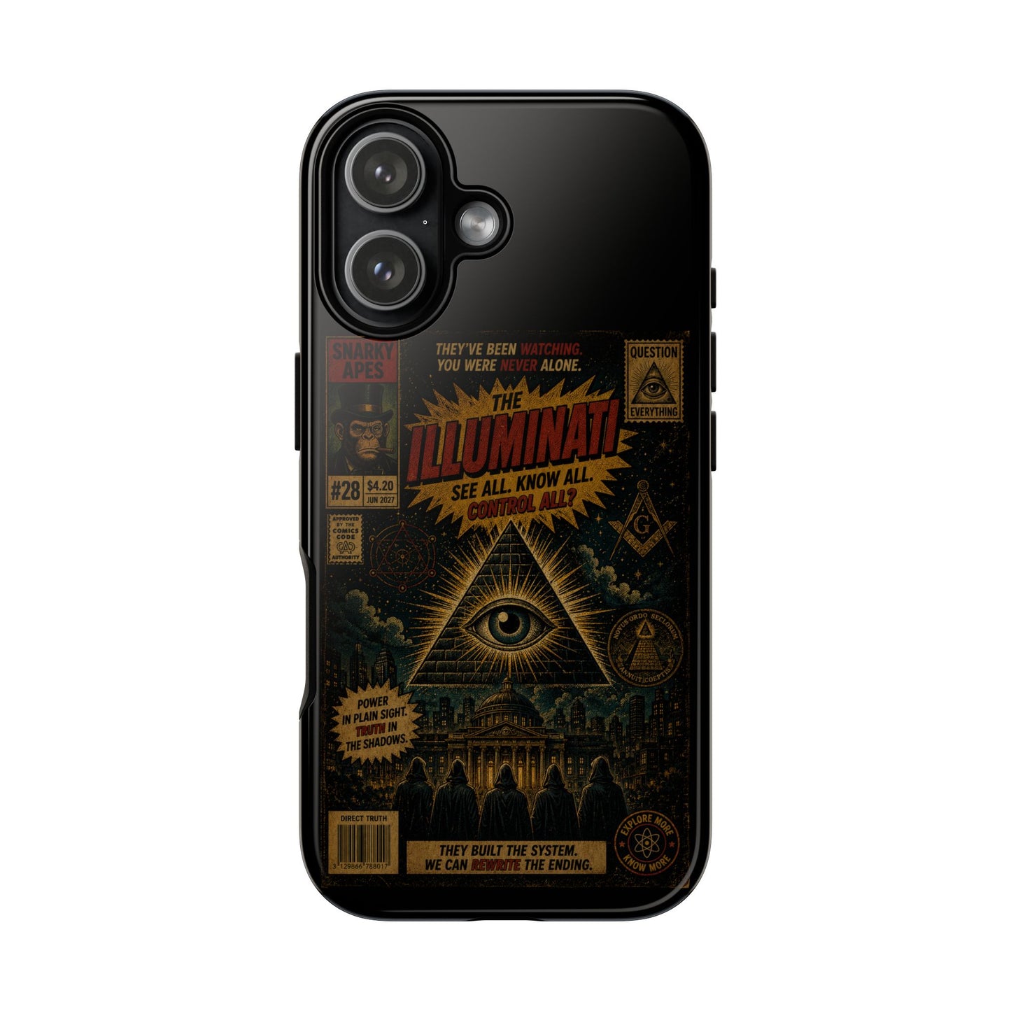 Illuminati Vintage Eye Phone Case — Occult Conspiracy Graphic iPhone Cover