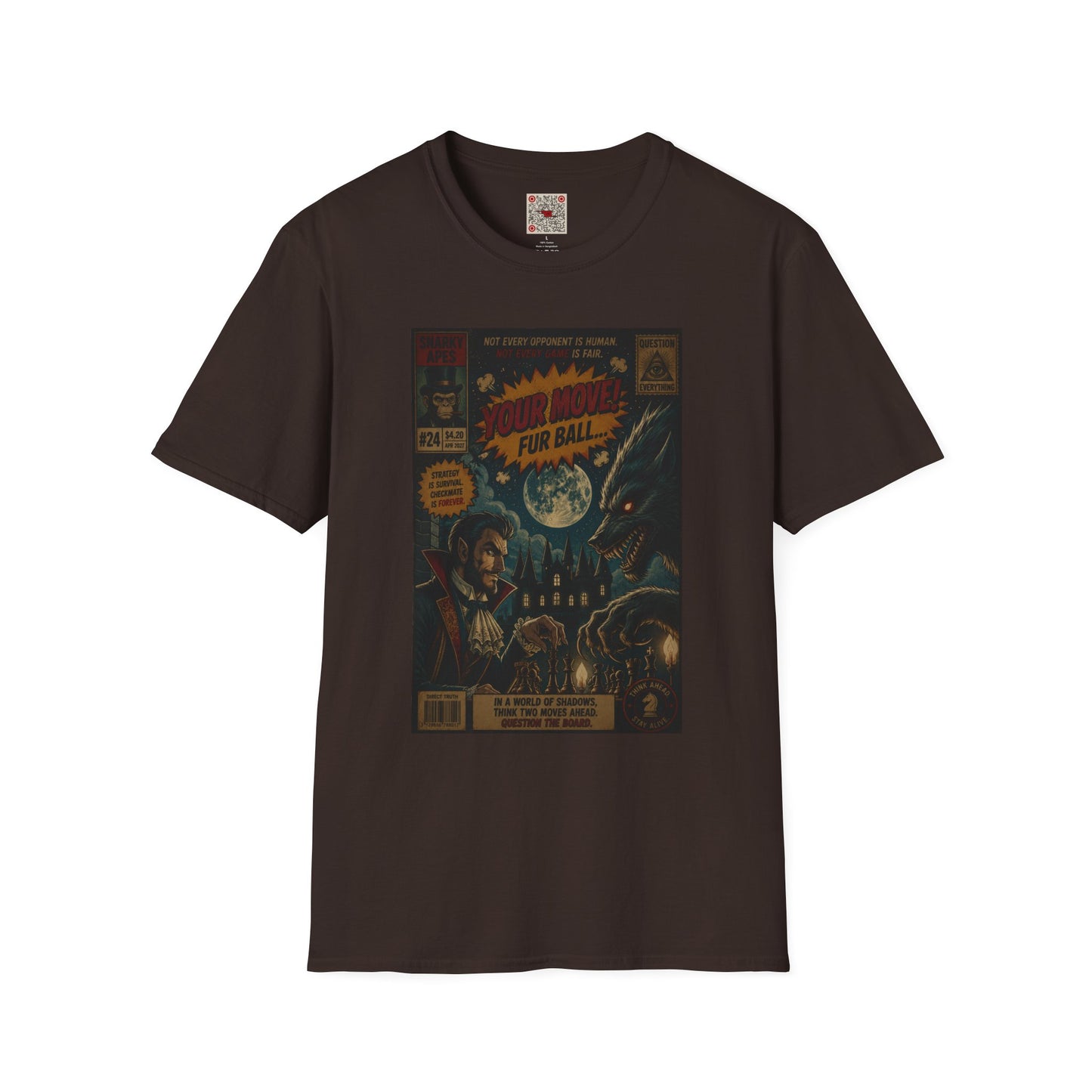 Retro Sci‑Fi Movie Poster T-Shirt — "Your Movie: Fur Ball" Graphic Tee