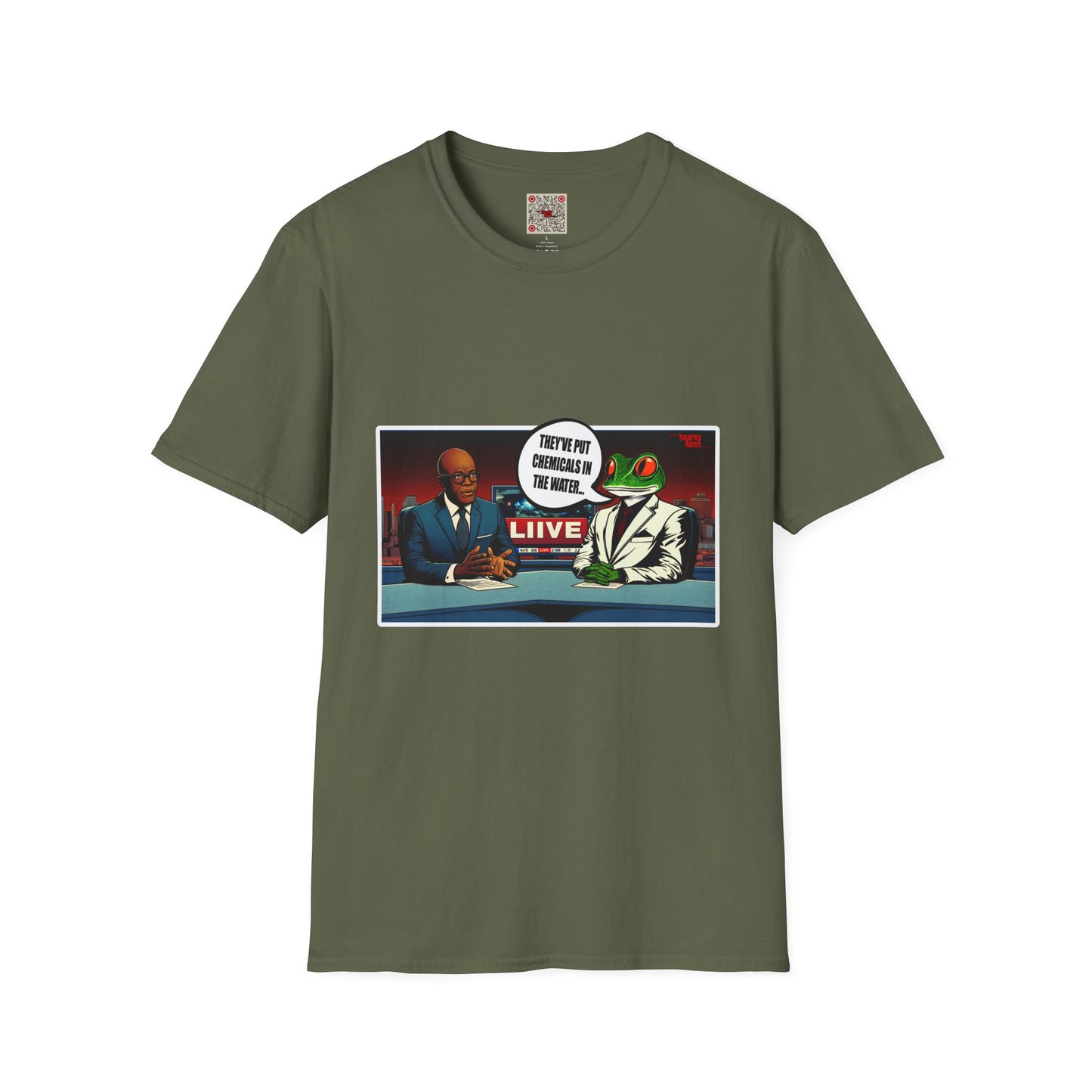 T-Shirt — Satirical News Desk Design (They've Put Chemicals In The Water)