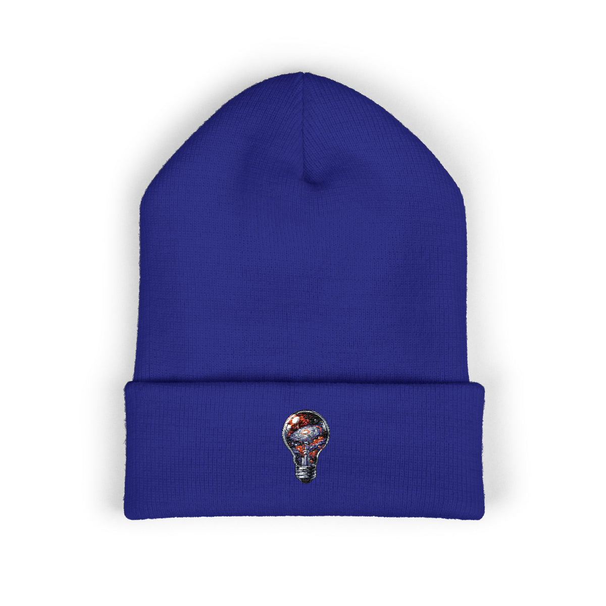 Embroidered Mosaic Lightbulb Cuffed Beanie