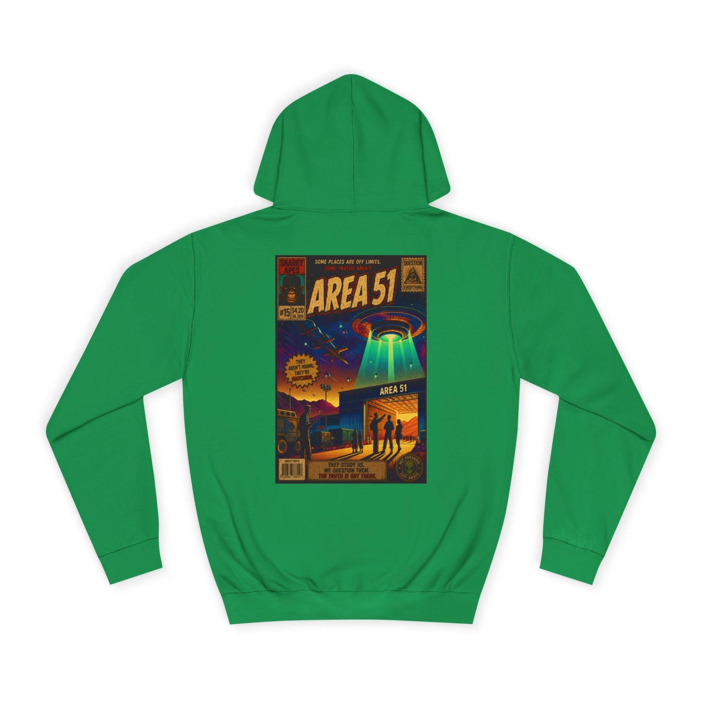 Area 51 Hoodie – Retro UFO Poster Pullover