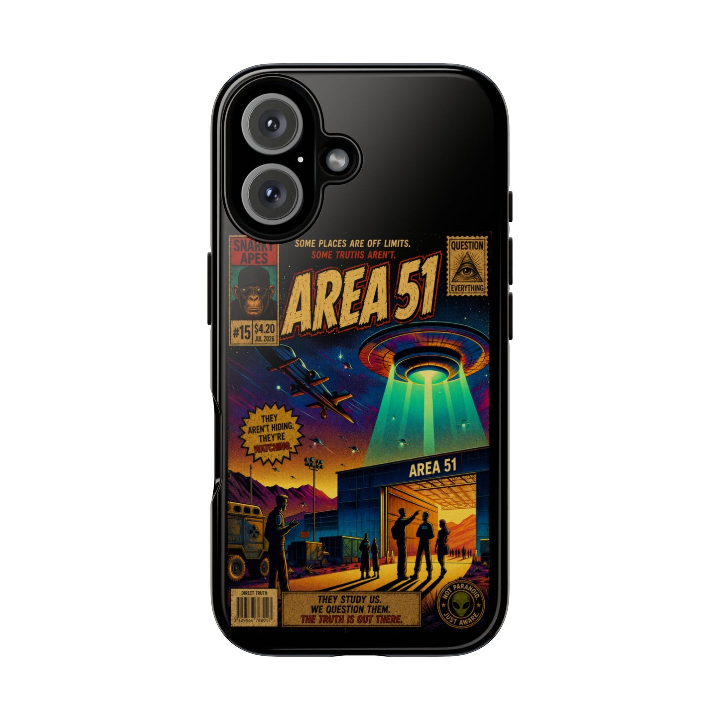 Area 51 Retro UFO Phone Case