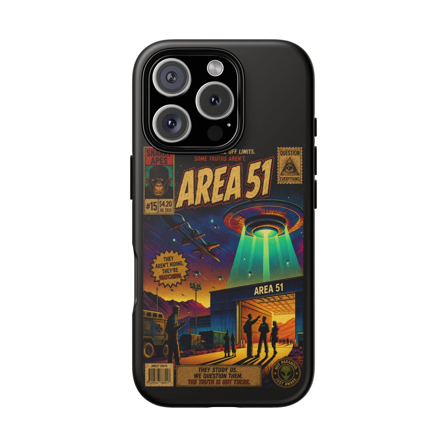 Area 51 Retro UFO Phone Case