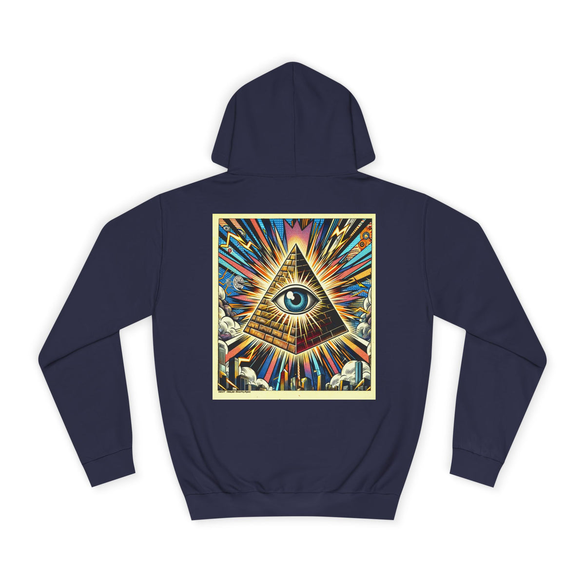 All-Seeing Pyramid Hoodie — Vintage Illuminated Eye Graphic