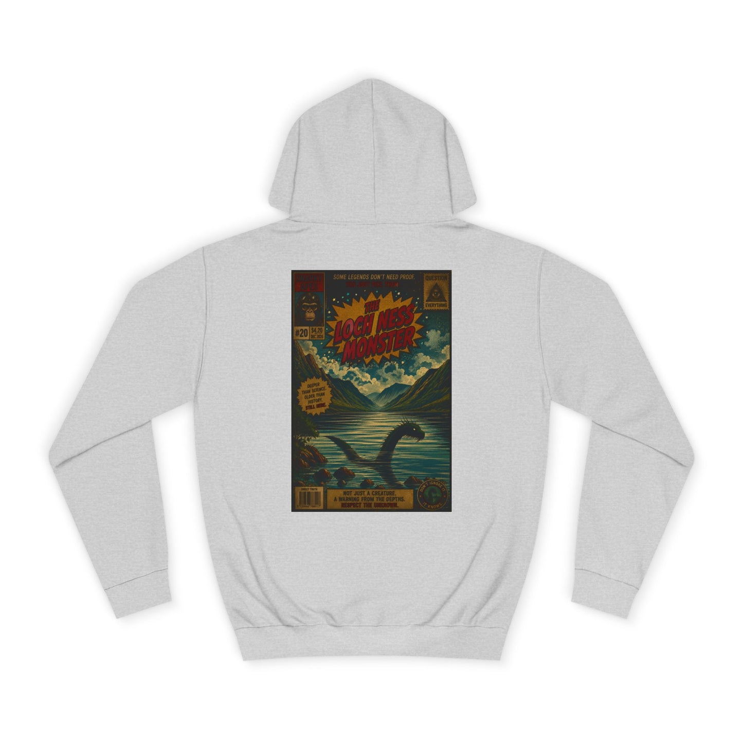 Vintage Adventure Hoodie — Retro Sea Monster Poster Graphic