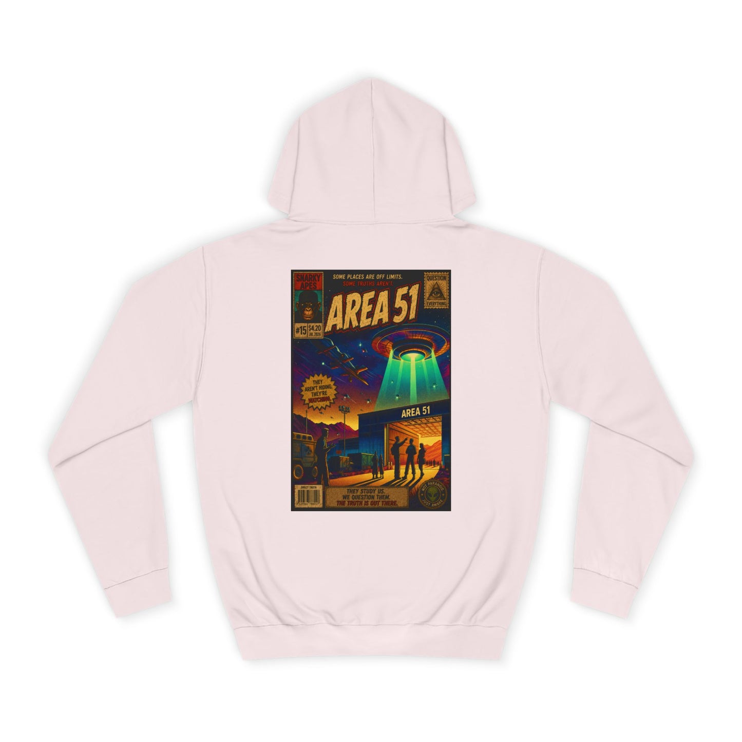Area 51 Hoodie – Retro UFO Poster Pullover