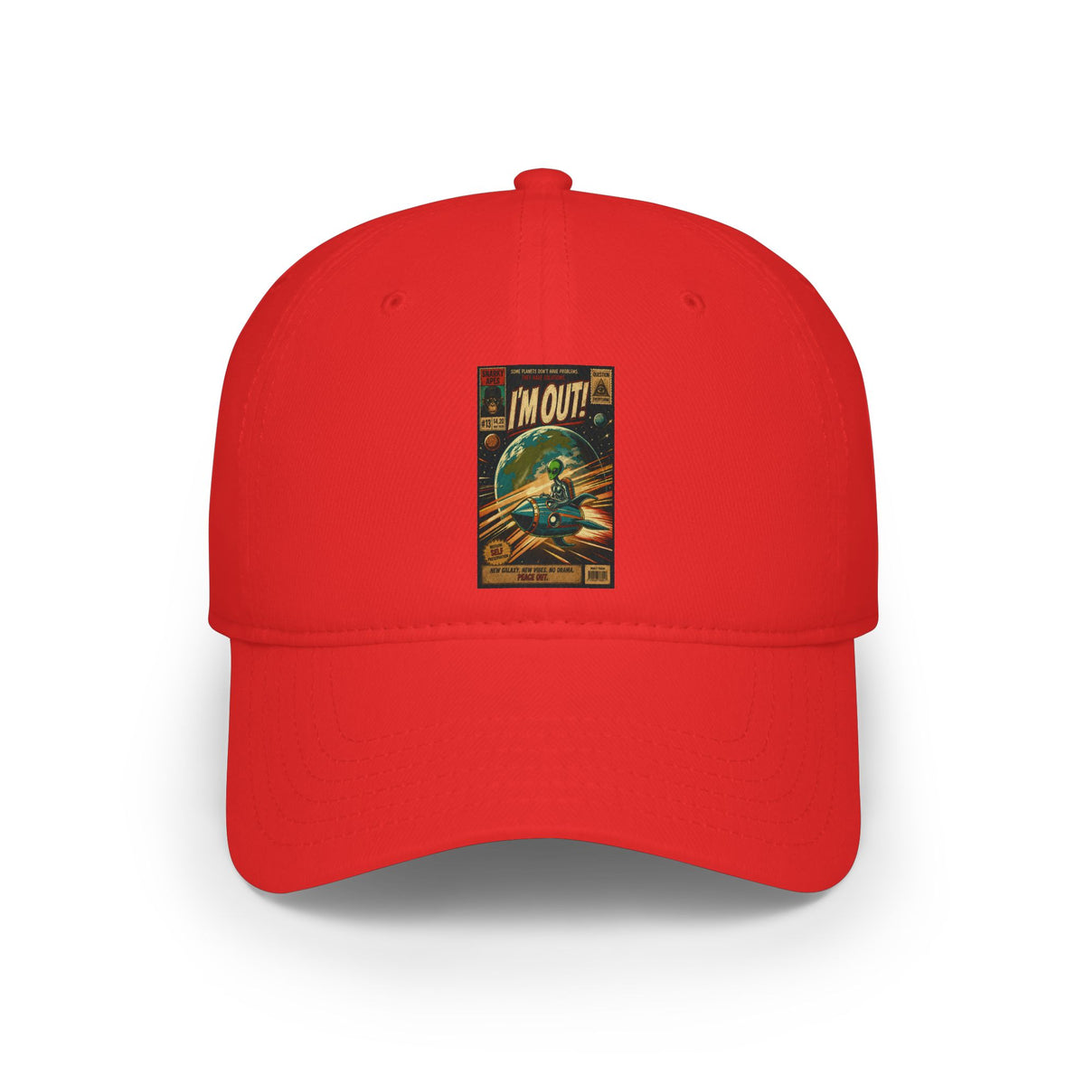 Retro Sci‑Fi "I'M OUT" Baseball Cap