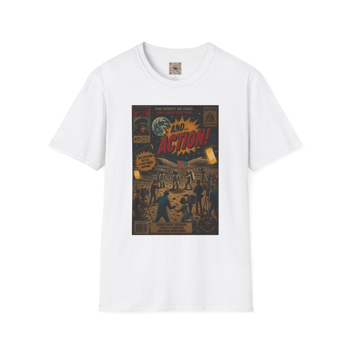 Retro Comic '...And Action!' Graphic T-Shirt