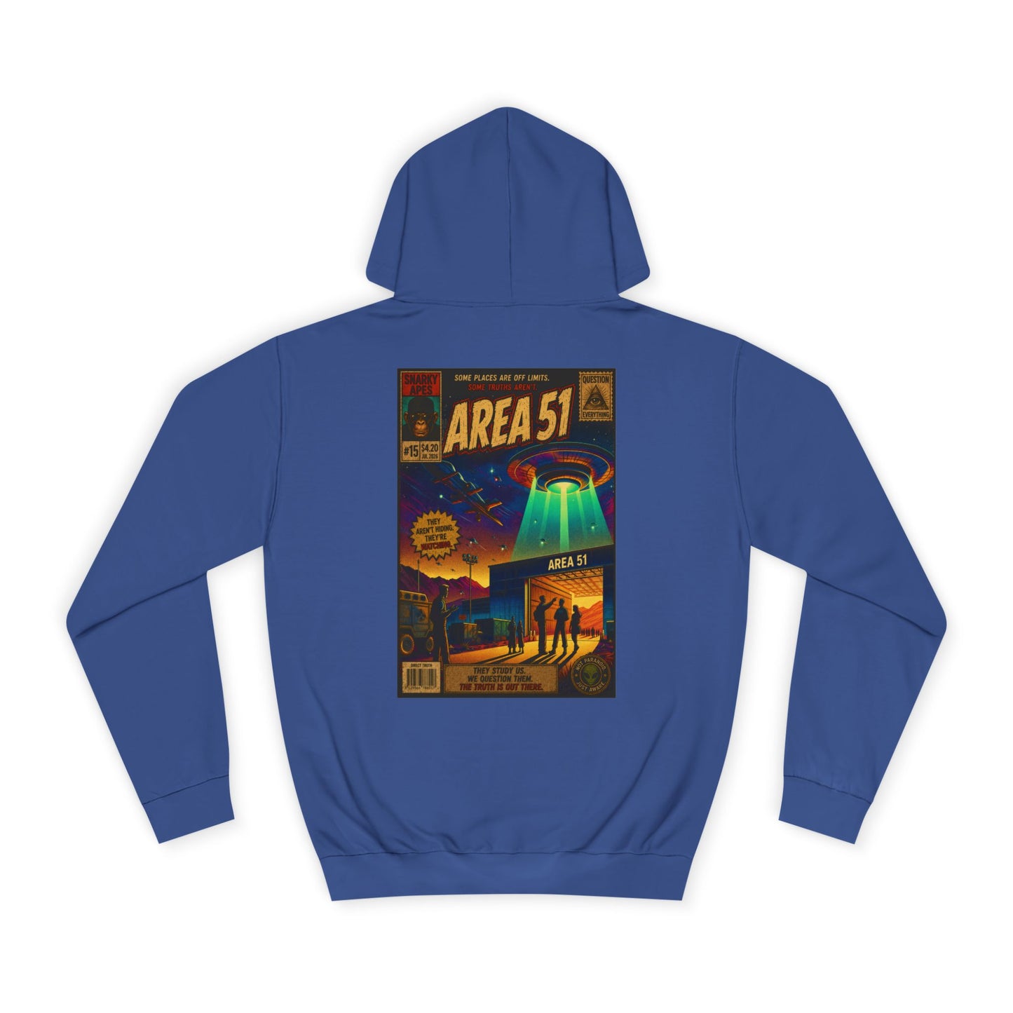 Area 51 Hoodie – Retro UFO Poster Pullover