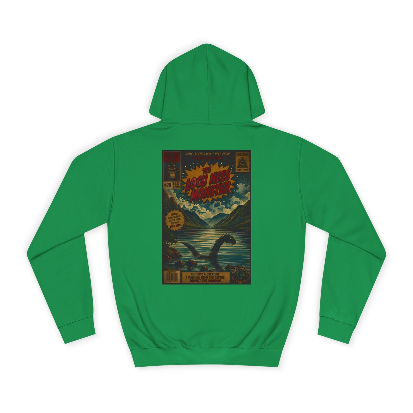 Vintage Adventure Hoodie — Retro Sea Monster Poster Graphic