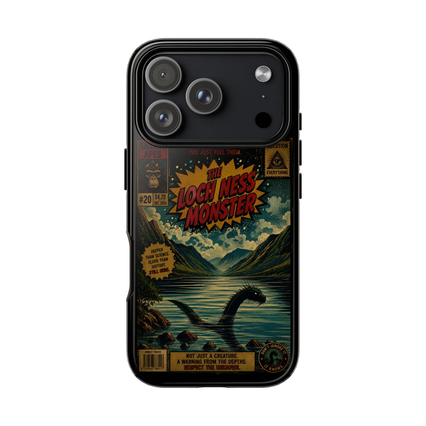 Phone Case — Retro 'Loch Ness Monster' Comic Art Protective Cover