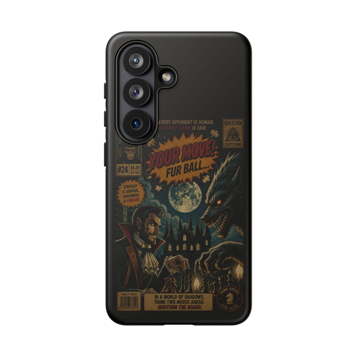Retro Horror Comic iPhone Case — Werewolf Vintage Movie Poster Design