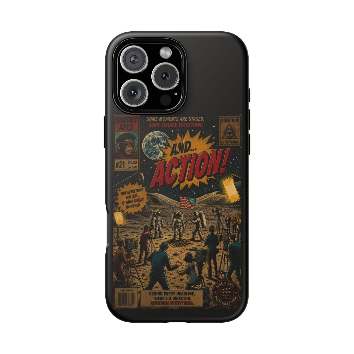 Retro Sci‑Fi 'And... Action!' Phone Case