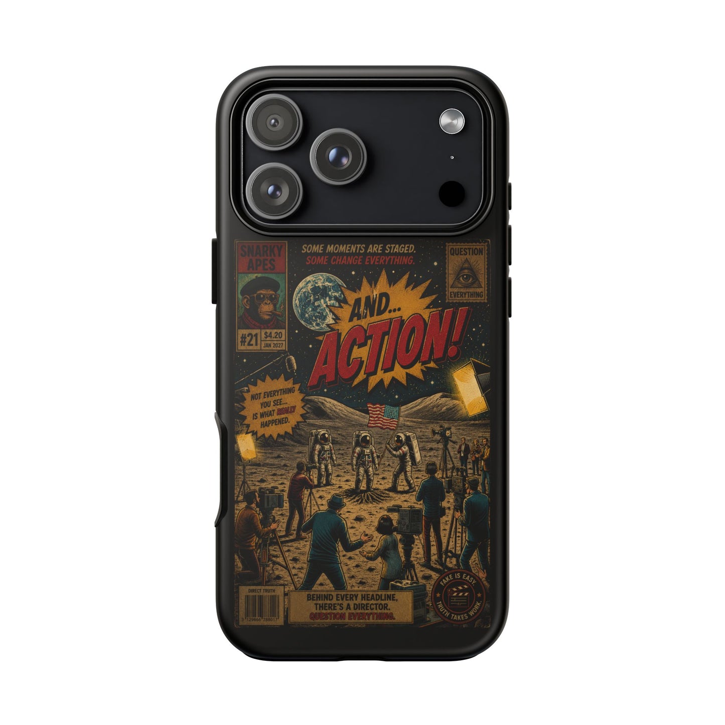 Retro Sci‑Fi 'And... Action!' Phone Case