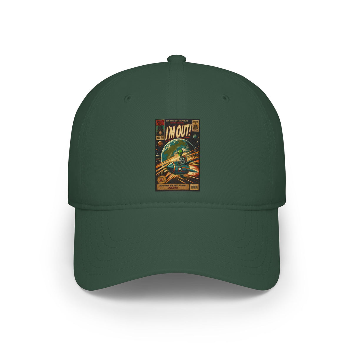 Retro Sci‑Fi "I'M OUT" Baseball Cap