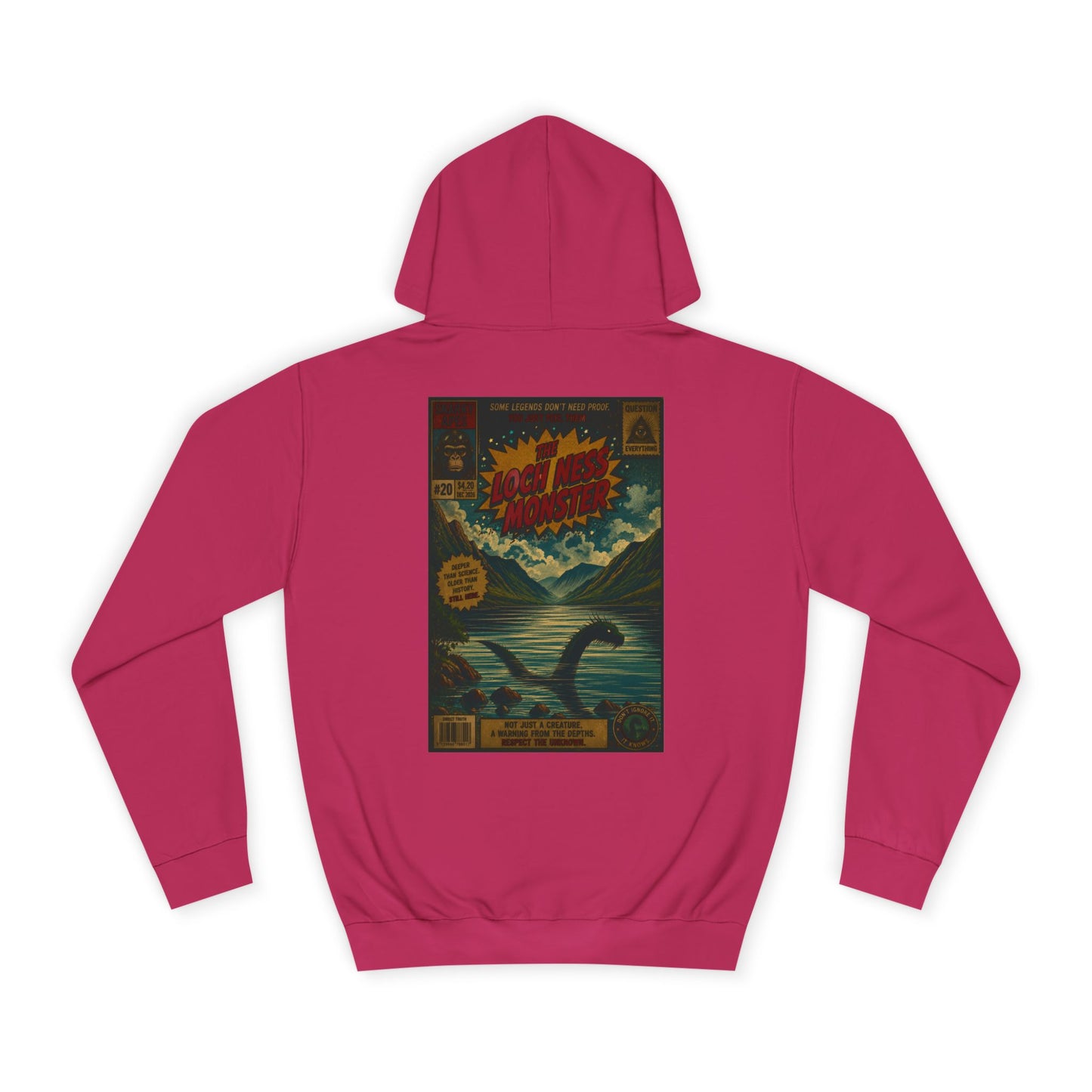 Vintage Adventure Hoodie — Retro Sea Monster Poster Graphic