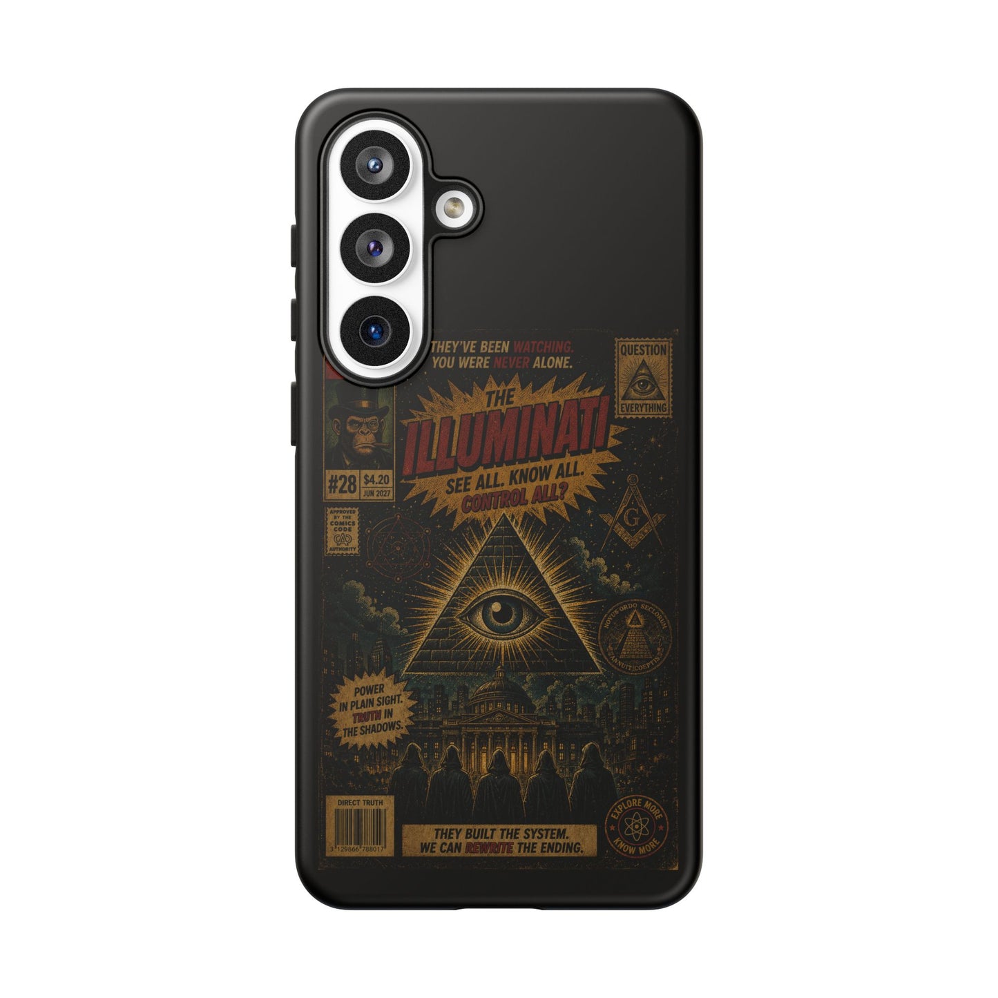 Illuminati Vintage Eye Phone Case — Occult Conspiracy Graphic iPhone Cover