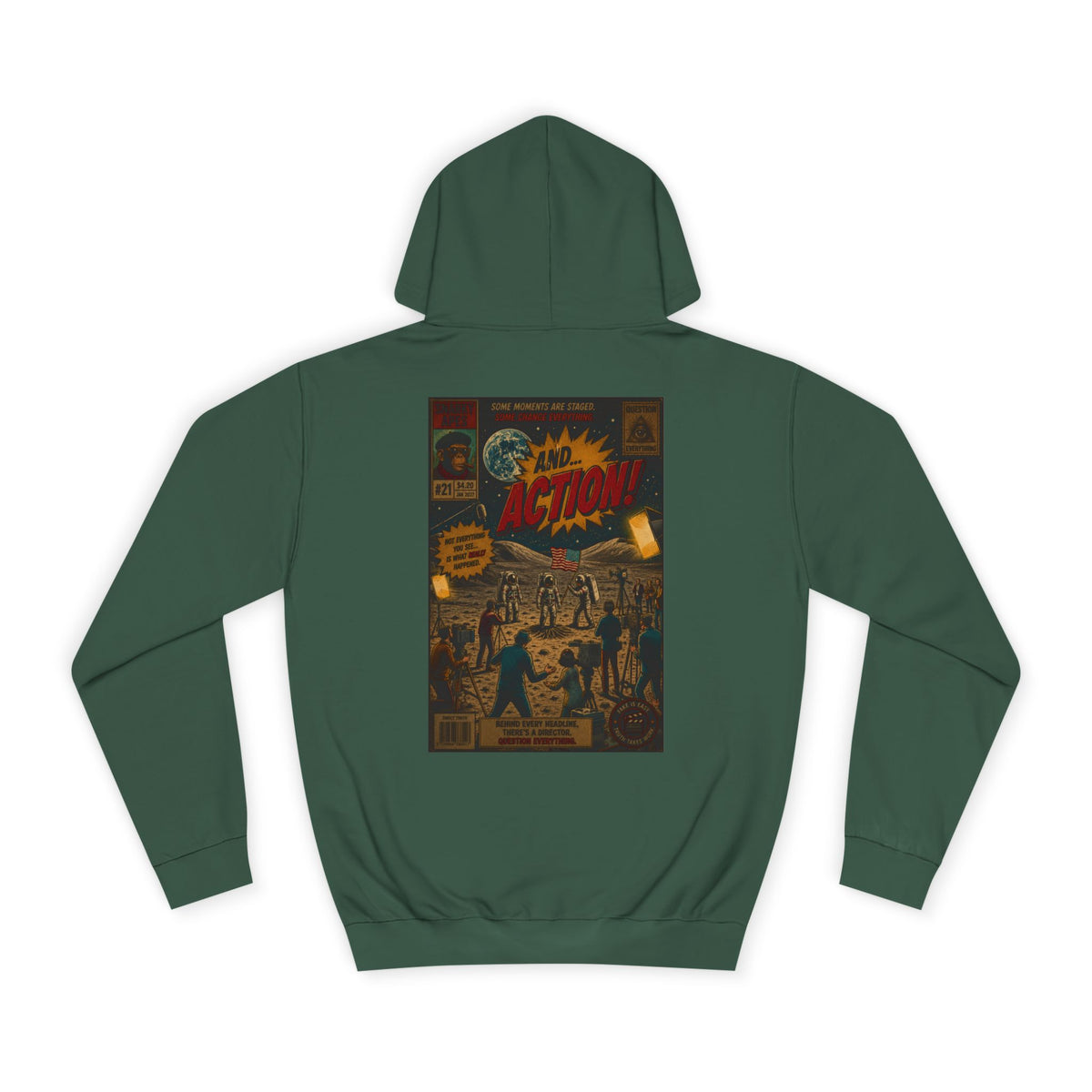 Vintage Comic Cover Hoodie – Retro 'Action' Graphic Pullover