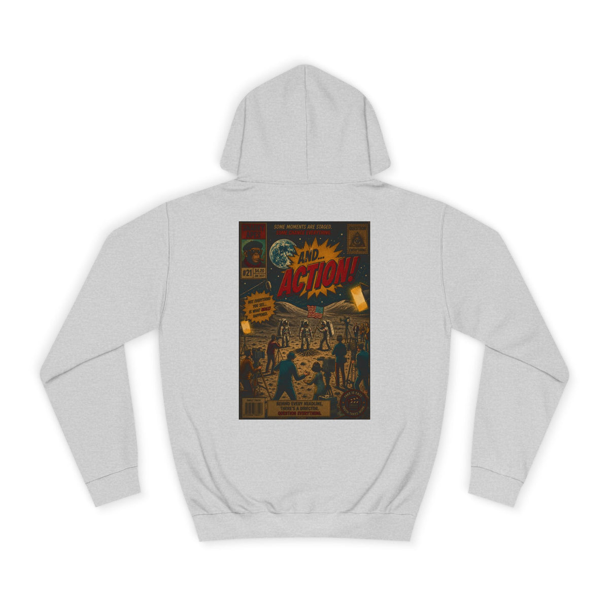 Vintage Comic Cover Hoodie – Retro 'Action' Graphic Pullover