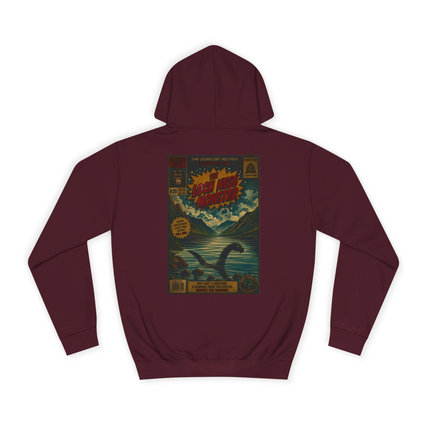 Vintage Adventure Hoodie — Retro Sea Monster Poster Graphic