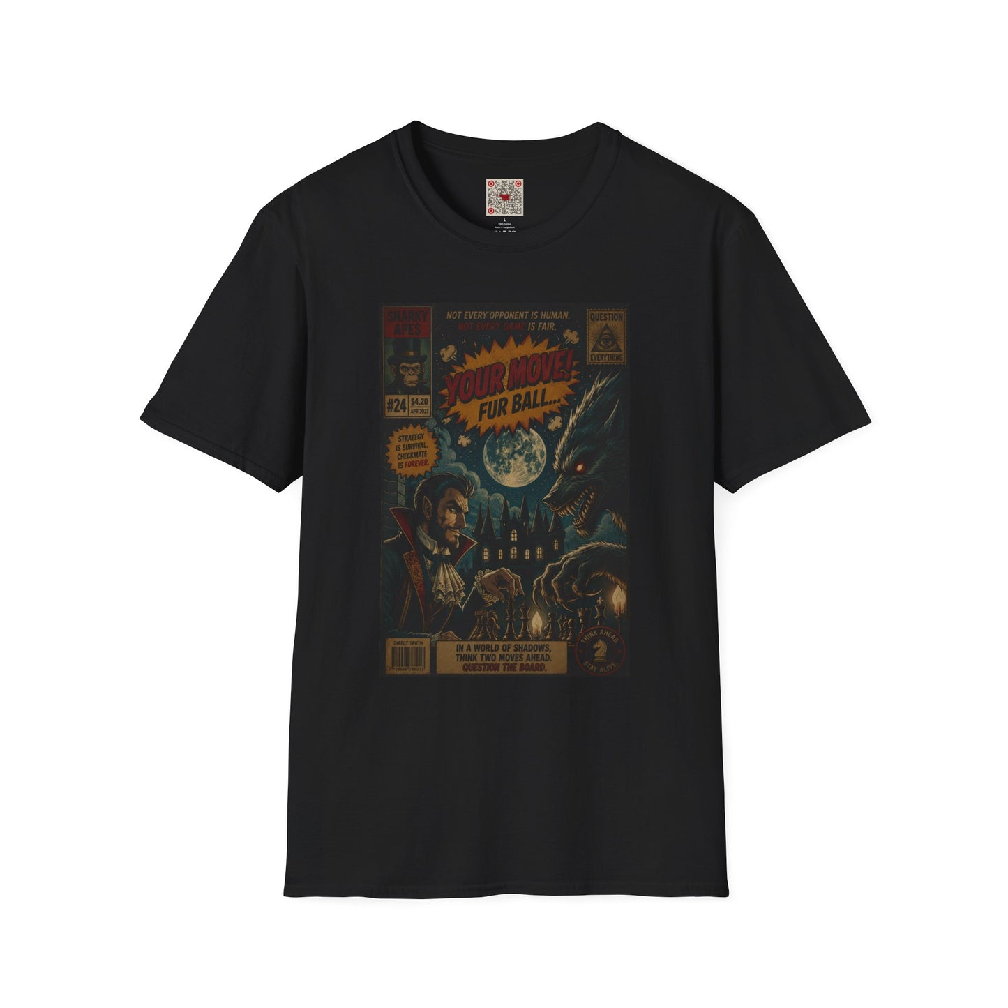 Retro Sci‑Fi Movie Poster T-Shirt — "Your Movie: Fur Ball" Graphic Tee