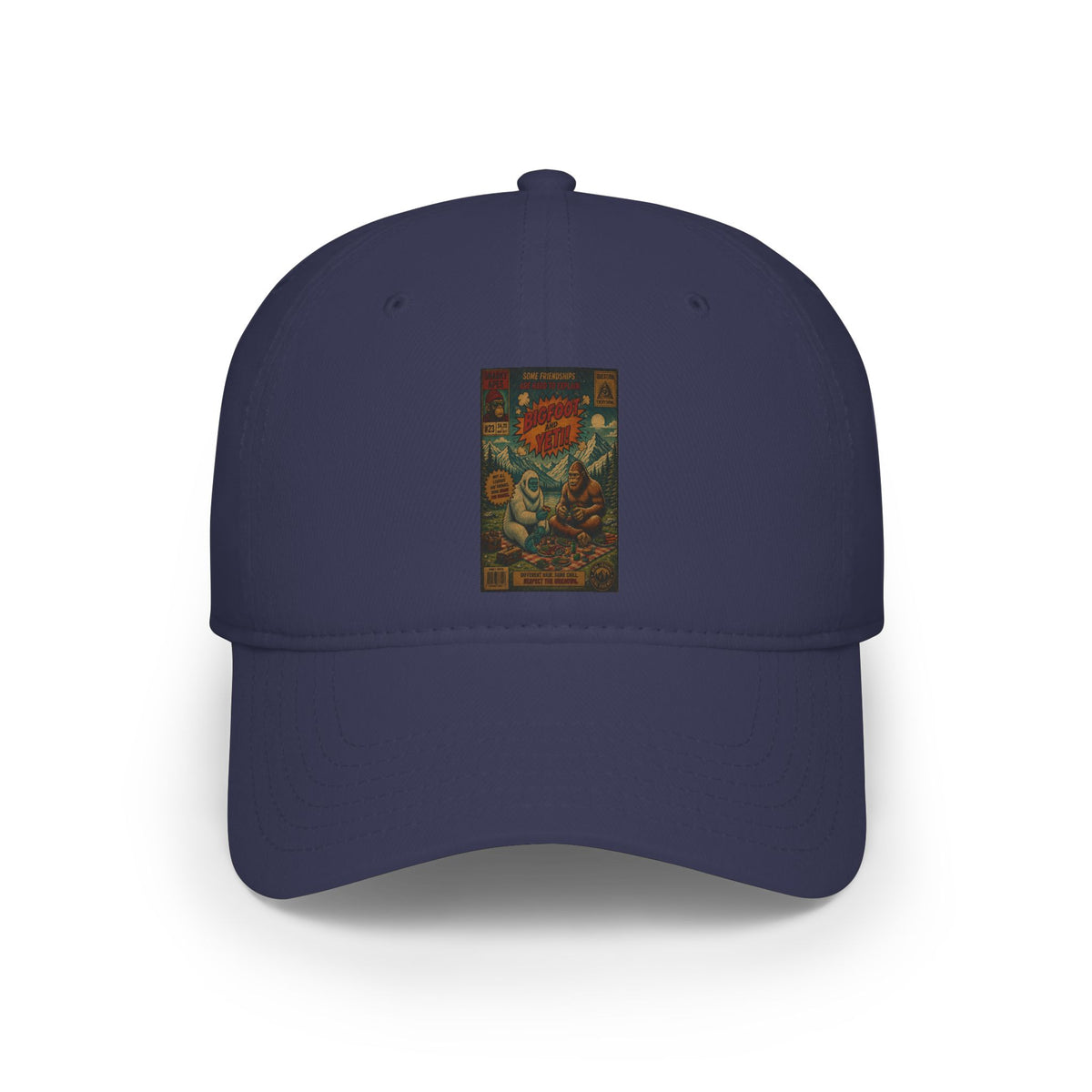 Vintage Floral Skull Baseball Cap — Low Profile Red Hat