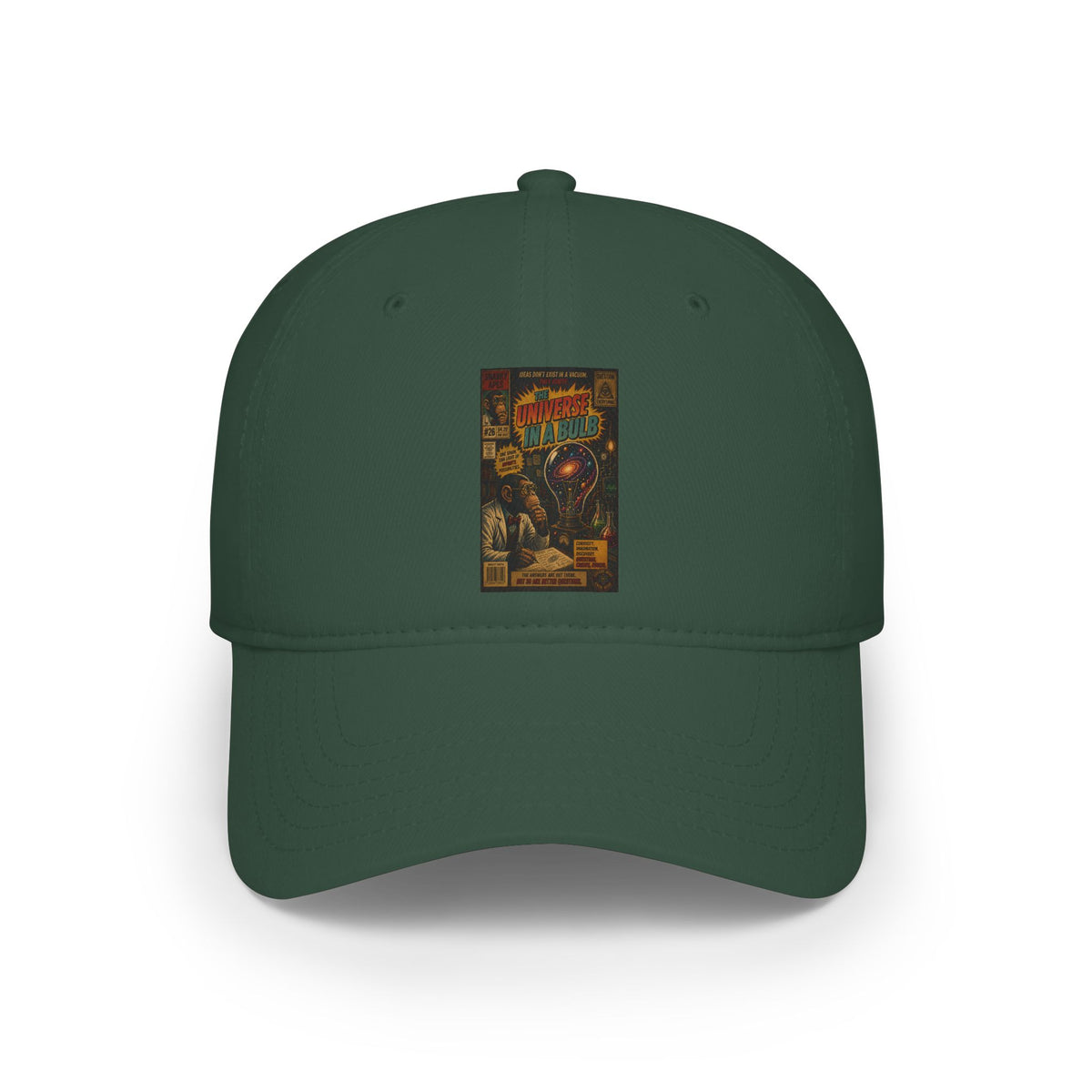 Retro Comic Skull Graphic Cap — Vintage Horror Poster Baseball Hat