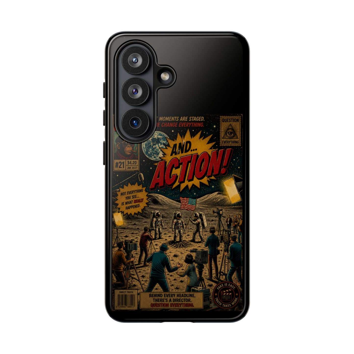 Retro Sci‑Fi 'And... Action!' Phone Case