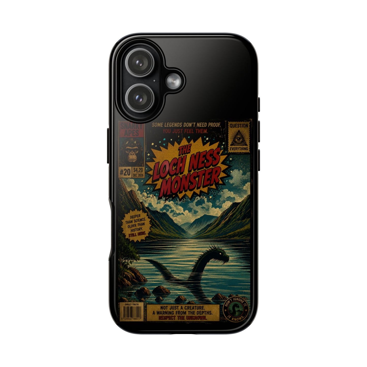 Phone Case — Retro 'Loch Ness Monster' Comic Art Protective Cover