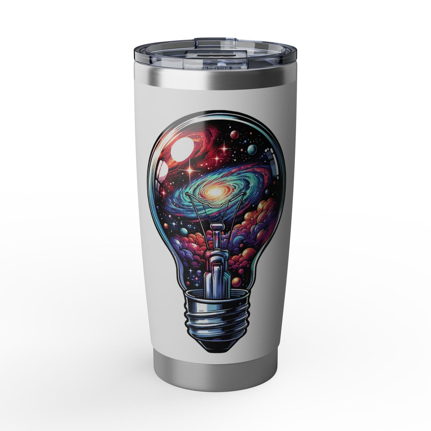 Galaxy Lightbulb 20oz Tumbler — Cosmic Travel Insulated Cup