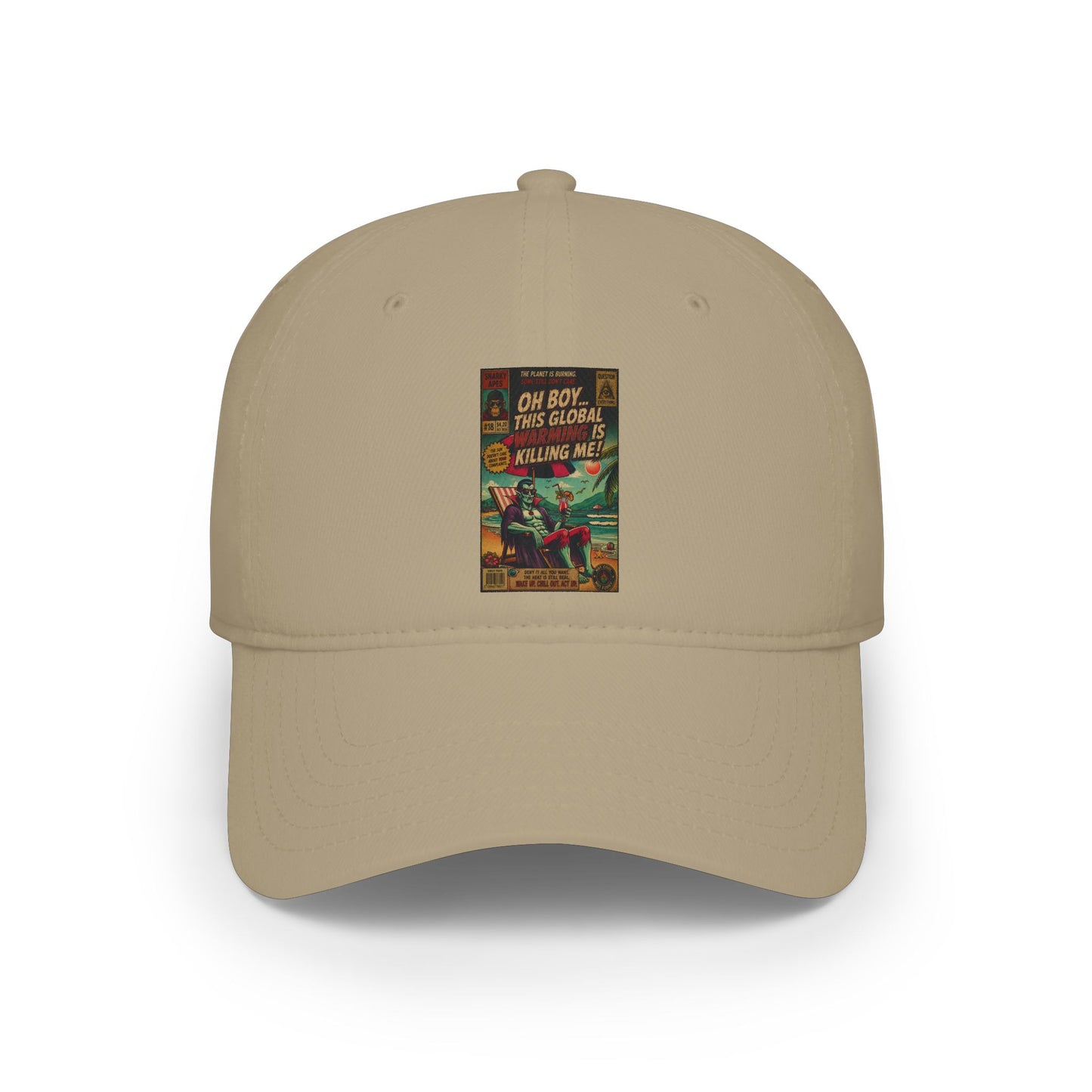 Vintage Creature Feature Baseball Cap — "Oh Boy! His Growl is KILLING ME!" Retro Monster Poster Hat