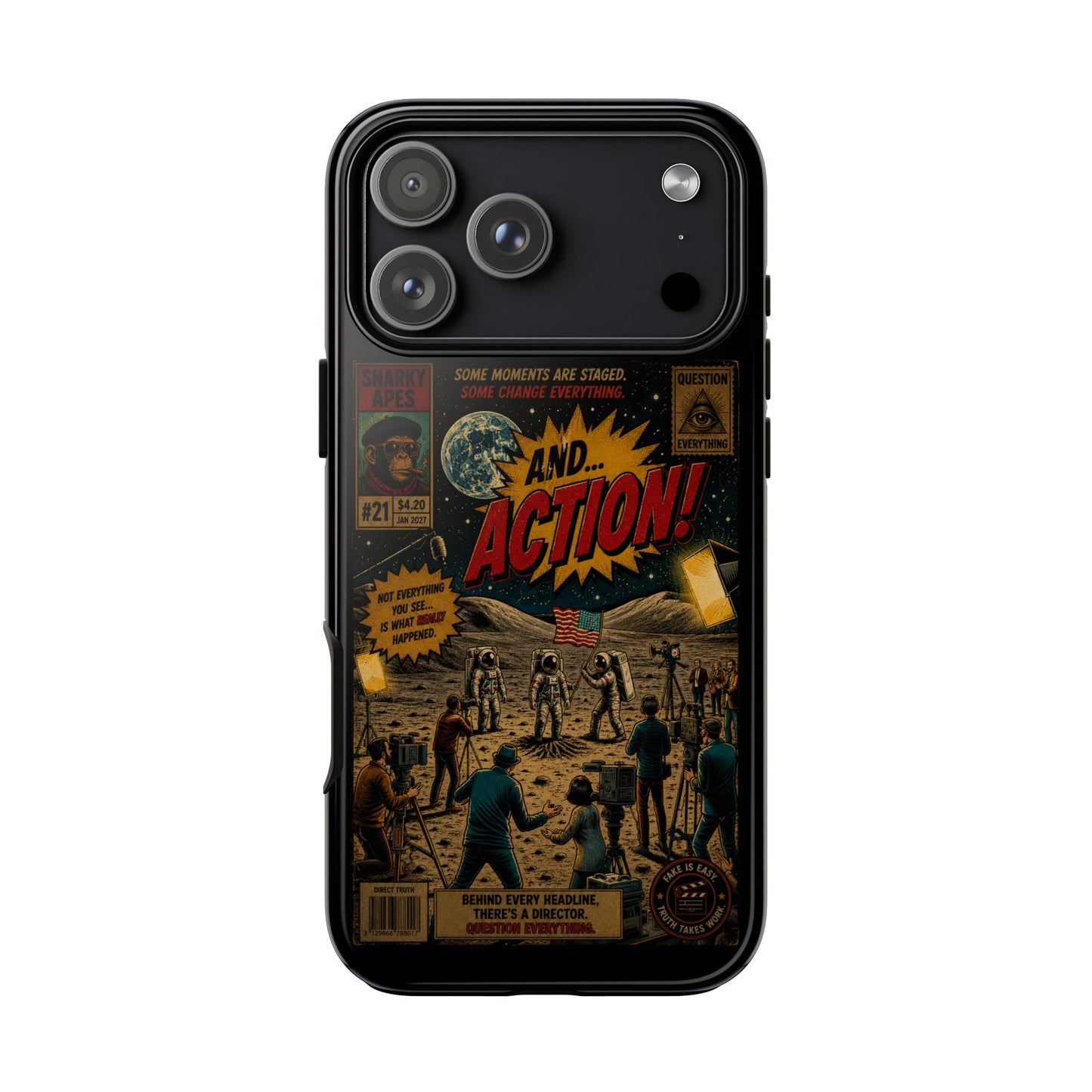 Retro Sci‑Fi 'And... Action!' Phone Case