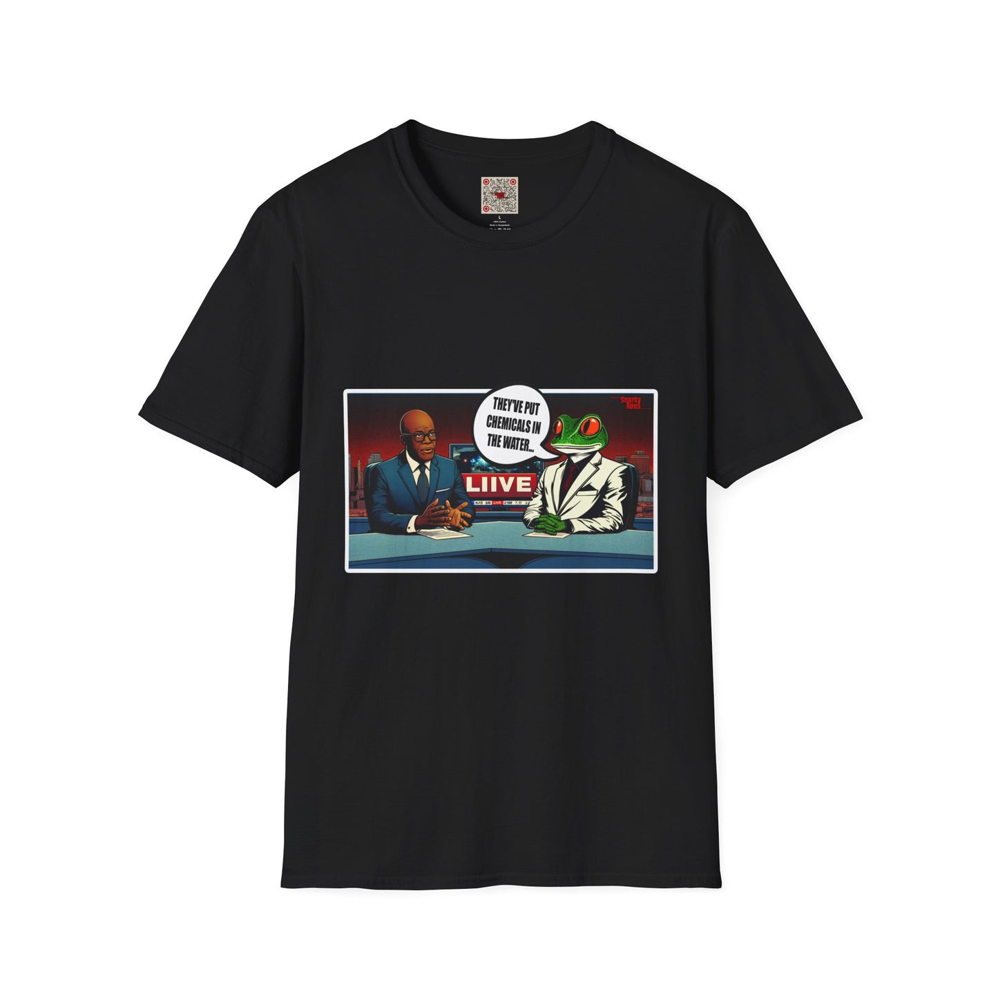 T-Shirt — Satirical News Desk Design (They've Put Chemicals In The Water)