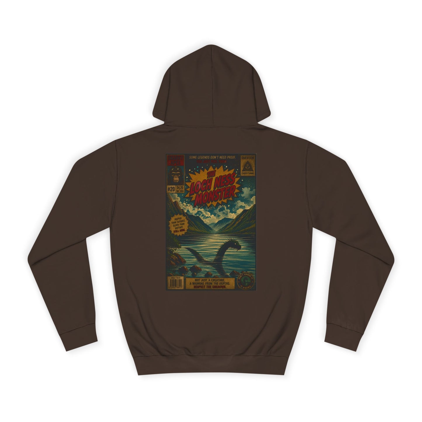 Vintage Adventure Hoodie — Retro Sea Monster Poster Graphic