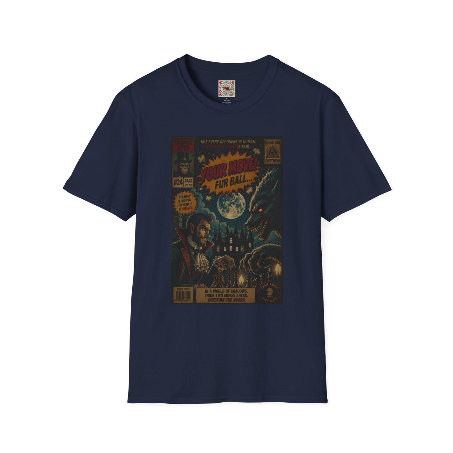 Retro Sci‑Fi Movie Poster T-Shirt — "Your Movie: Fur Ball" Graphic Tee