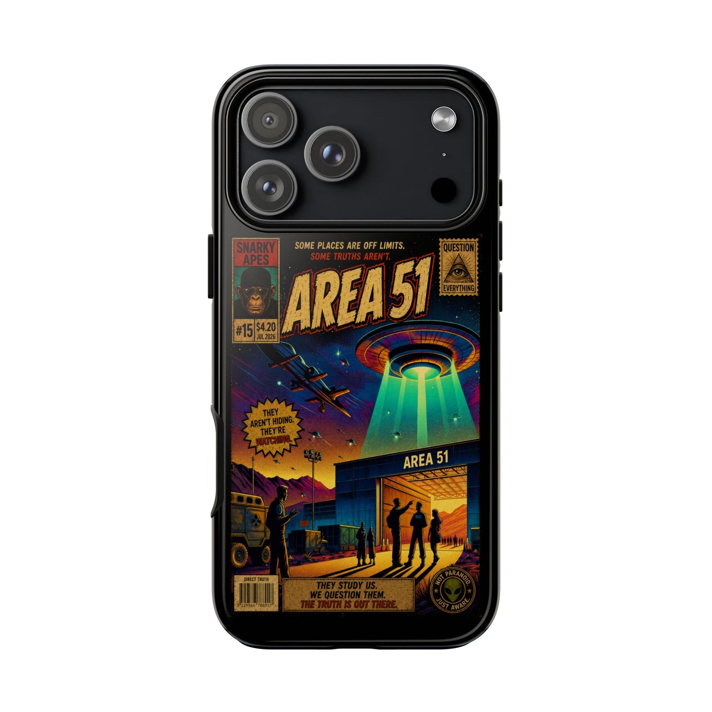 Area 51 Retro UFO Phone Case