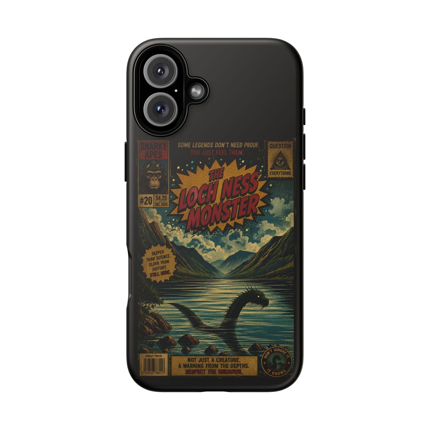 Phone Case — Retro 'Loch Ness Monster' Comic Art Protective Cover