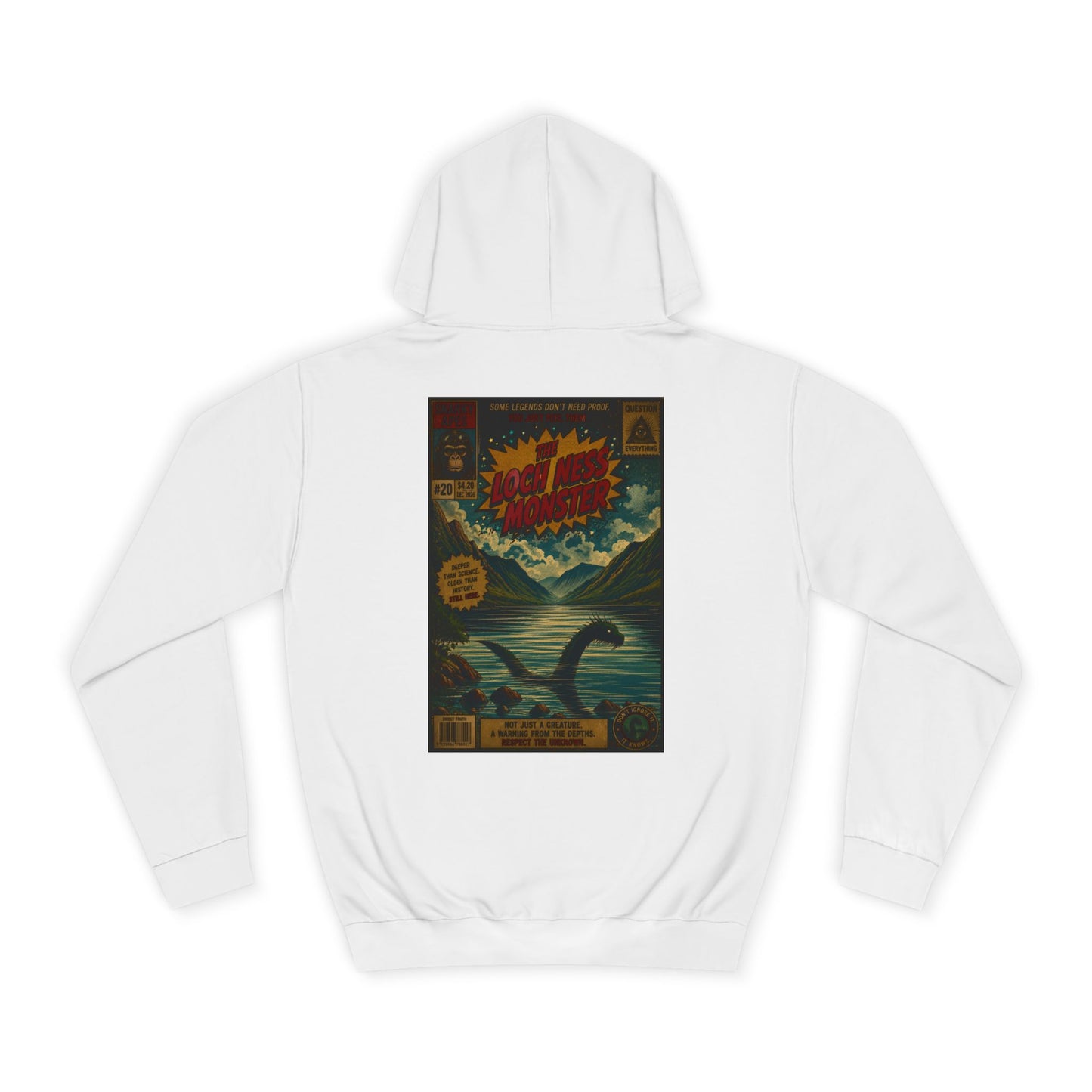 Vintage Adventure Hoodie — Retro Sea Monster Poster Graphic