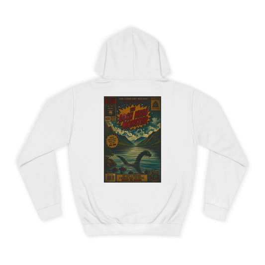Vintage Adventure Hoodie — Retro Sea Monster Poster Graphic