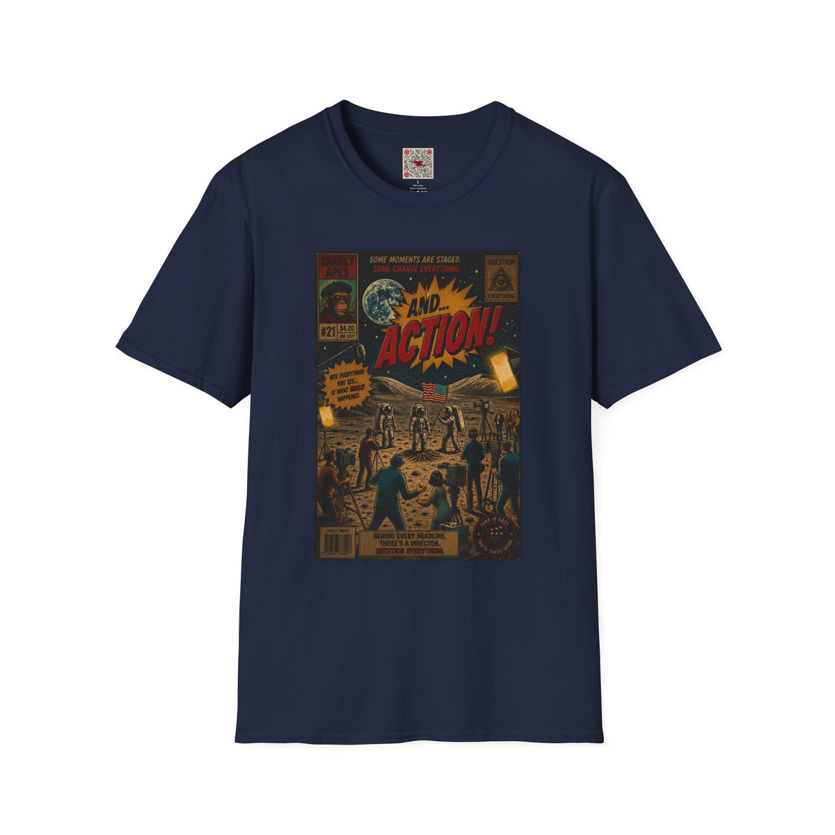 Retro Comic '...And Action!' Graphic T-Shirt