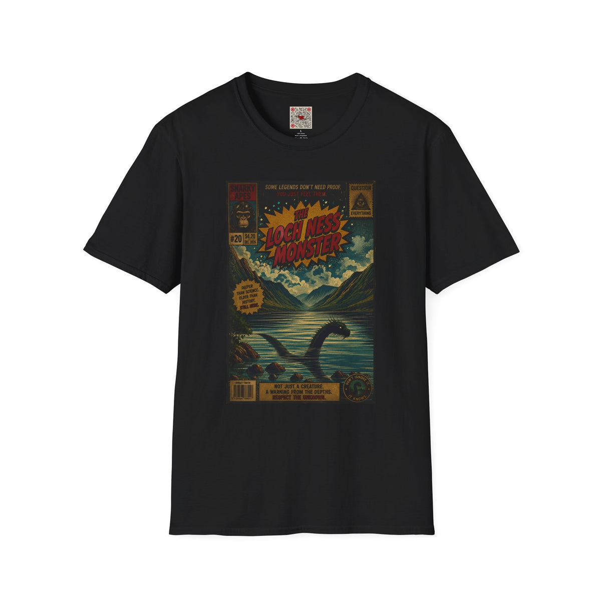 Loch Ness Monster Retro Poster T-Shirt